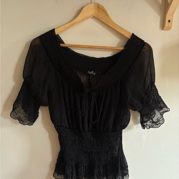 Spicy Sheer Whimsigoth Top (M) - Picture 2 of 7